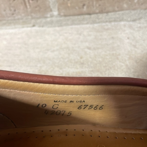 Allen Edmonds mens 10 C oxblood leather Cameron penny loafer dress shoes EUC - Picture 7 of 9